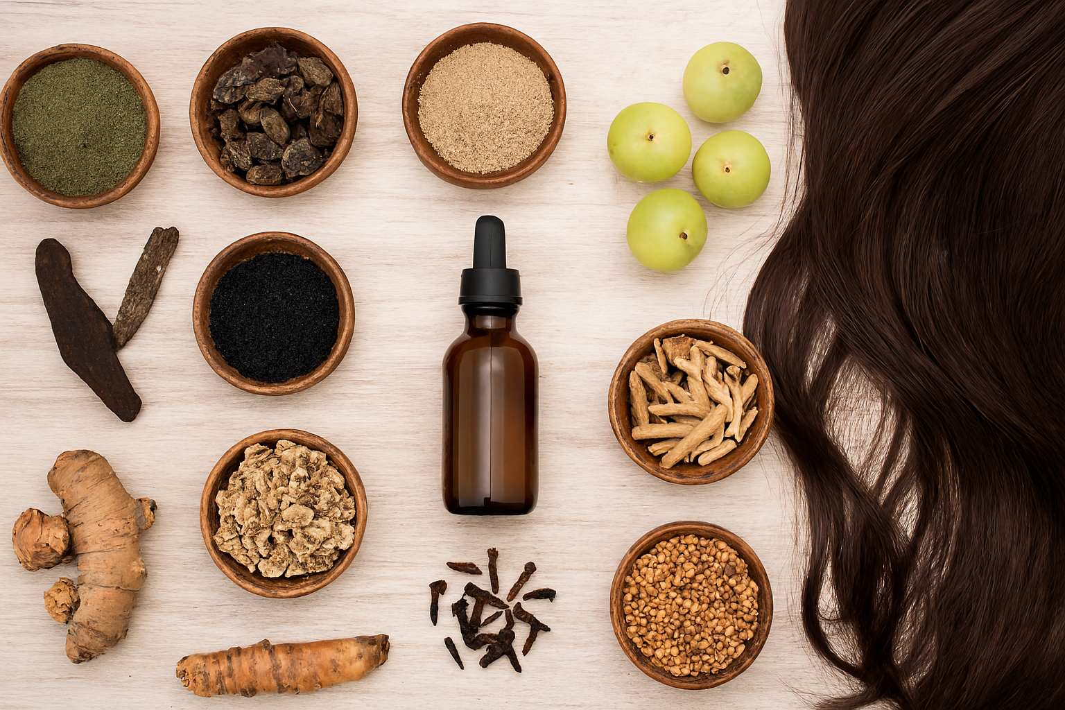 10 Powerful Ayurvedic Herbs for Hair Fall Control and Regrowth